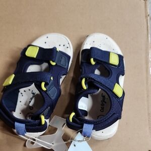 Cat & Jack Blue and Yellow Sporty Sandals SIZE 8